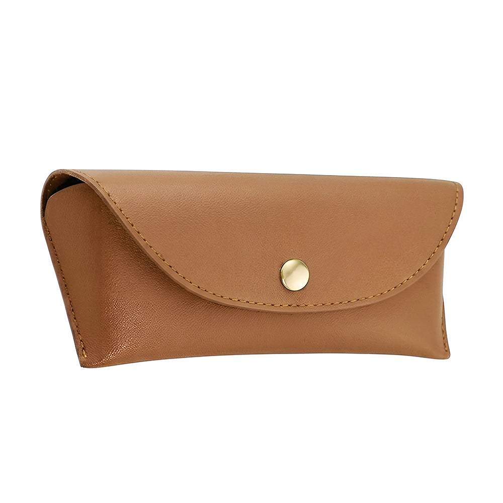 Toc ochelari piele ecologică cu capsă, 17,3 cm – Techsuit ETI4 – Maro coniac – imagine 7