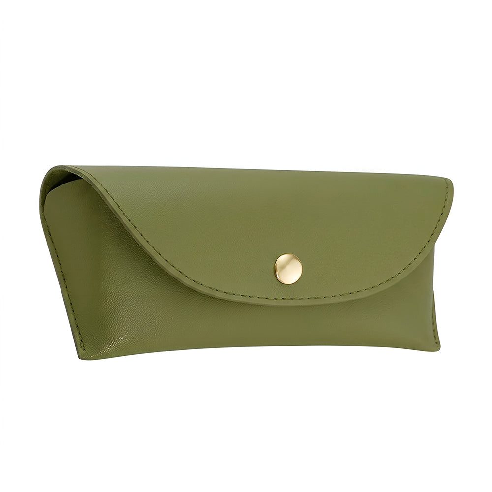 Toc ochelari piele ecologică cu capsă, 17,3 cm – Techsuit ETI4 – Verde militar – imagine 5