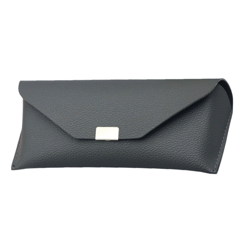 Toc ochelari piele ecologică cu capsă, 16,5 x 8 cm – Techsuit ETK4 – Gri – imagine 1