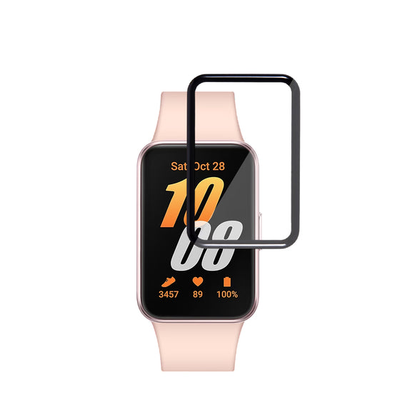 Set 2 folii Techsuit Nano Flex pentru Samsung Galaxy Fit3, PMMA flexibil, margine neagră – negru