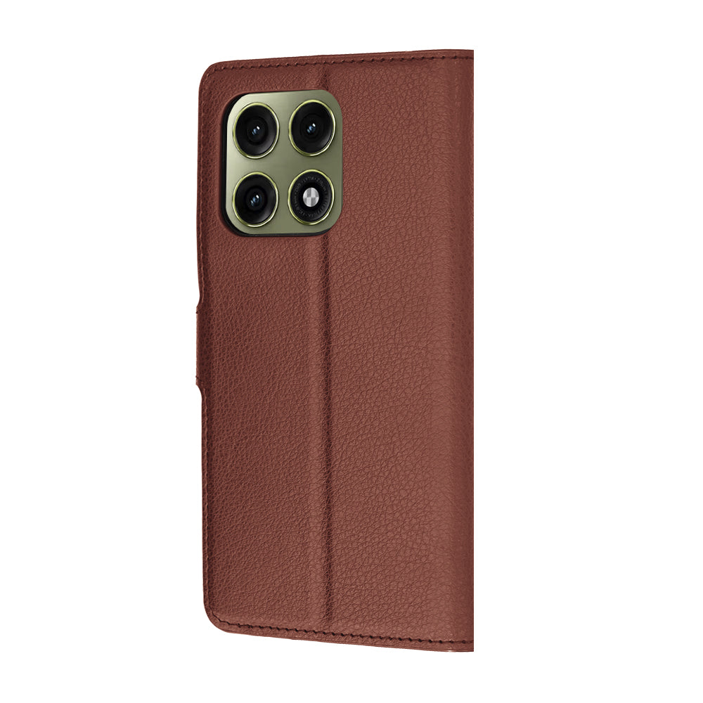 Husă Motorola Edge 70 Pro tip portofel Techsuit Leather Folio, maro – imagine 4