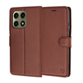 Husă Motorola Edge 70 Pro tip portofel Techsuit Leather Folio, maro – imagine 1