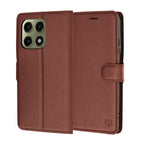 Husă Motorola Edge 70 Pro tip portofel Techsuit Leather Folio, maro – imagine 1