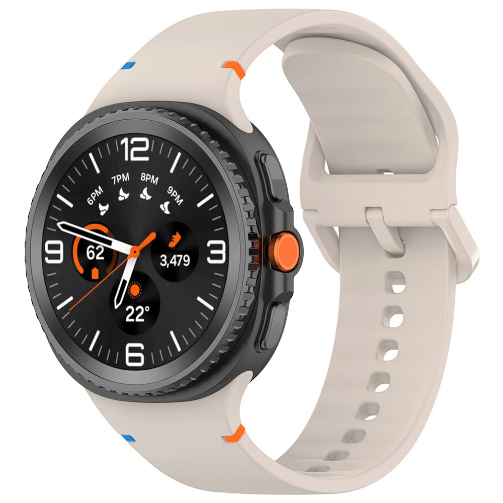 Curea Samsung Galaxy Watch8 40 mm Techsuit W079, silicon, crem cașmir – imagine 1