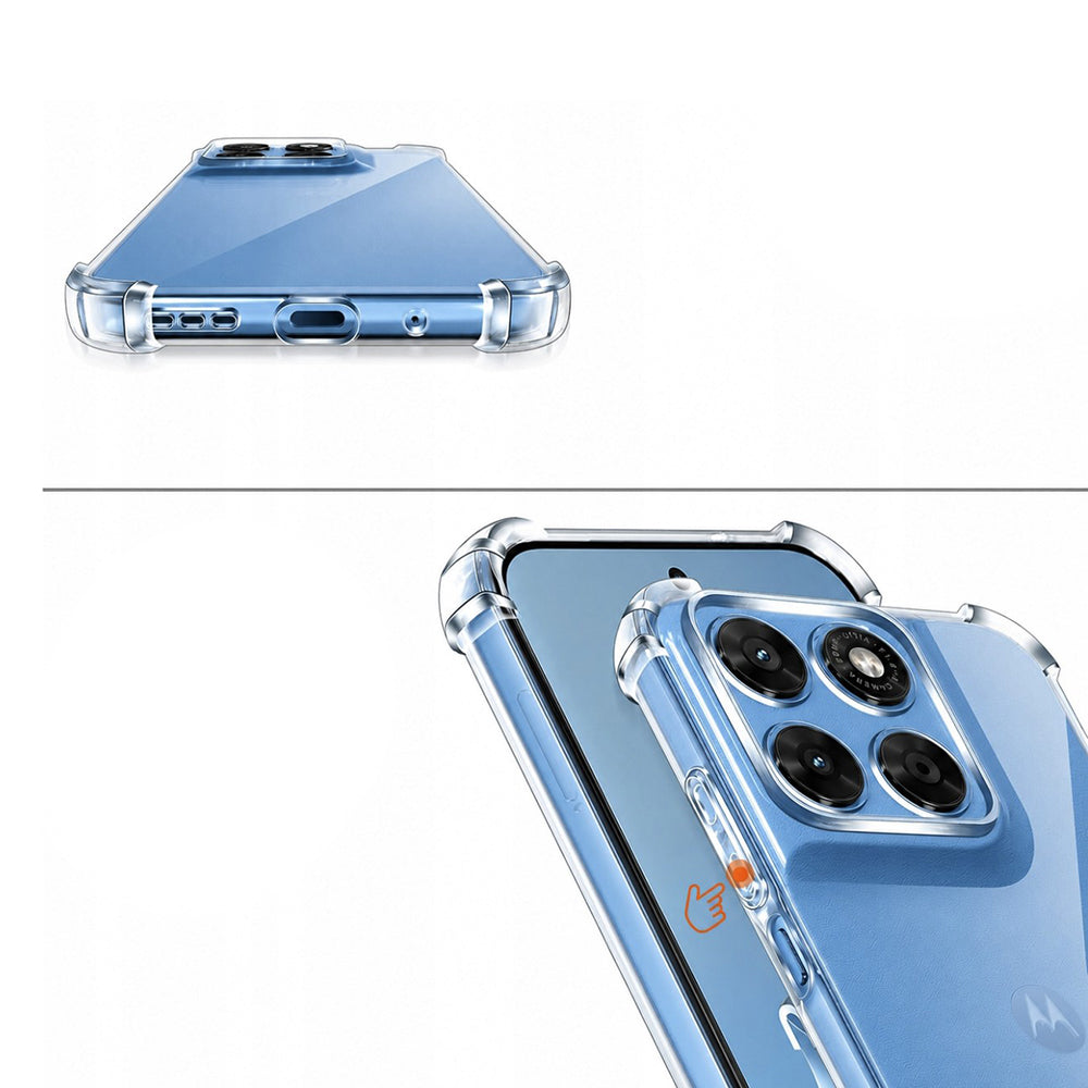 Husă transparentă Techsuit Shockproof Clear Silicone Motorola Moto G87 – imagine 3