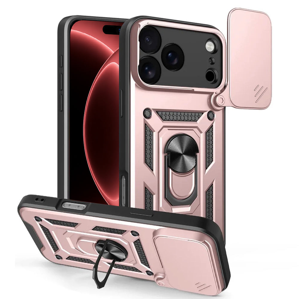Husă Techsuit CamShield iPhone 18 Pro Max / 17 Pro Max – Auriu roz – imagine 3
