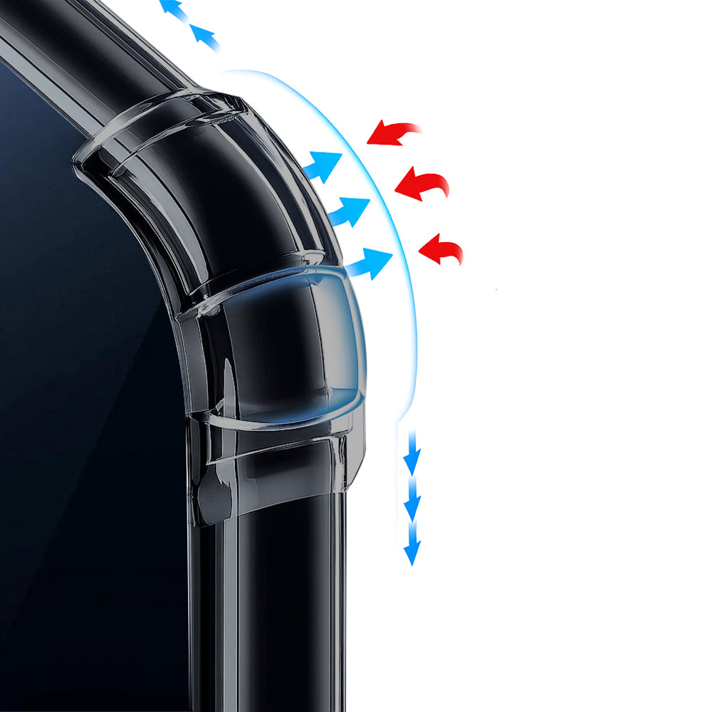Husă OnePlus 15R Techsuit Shockproof Clear Silicone, negru fumuriu – imagine 2