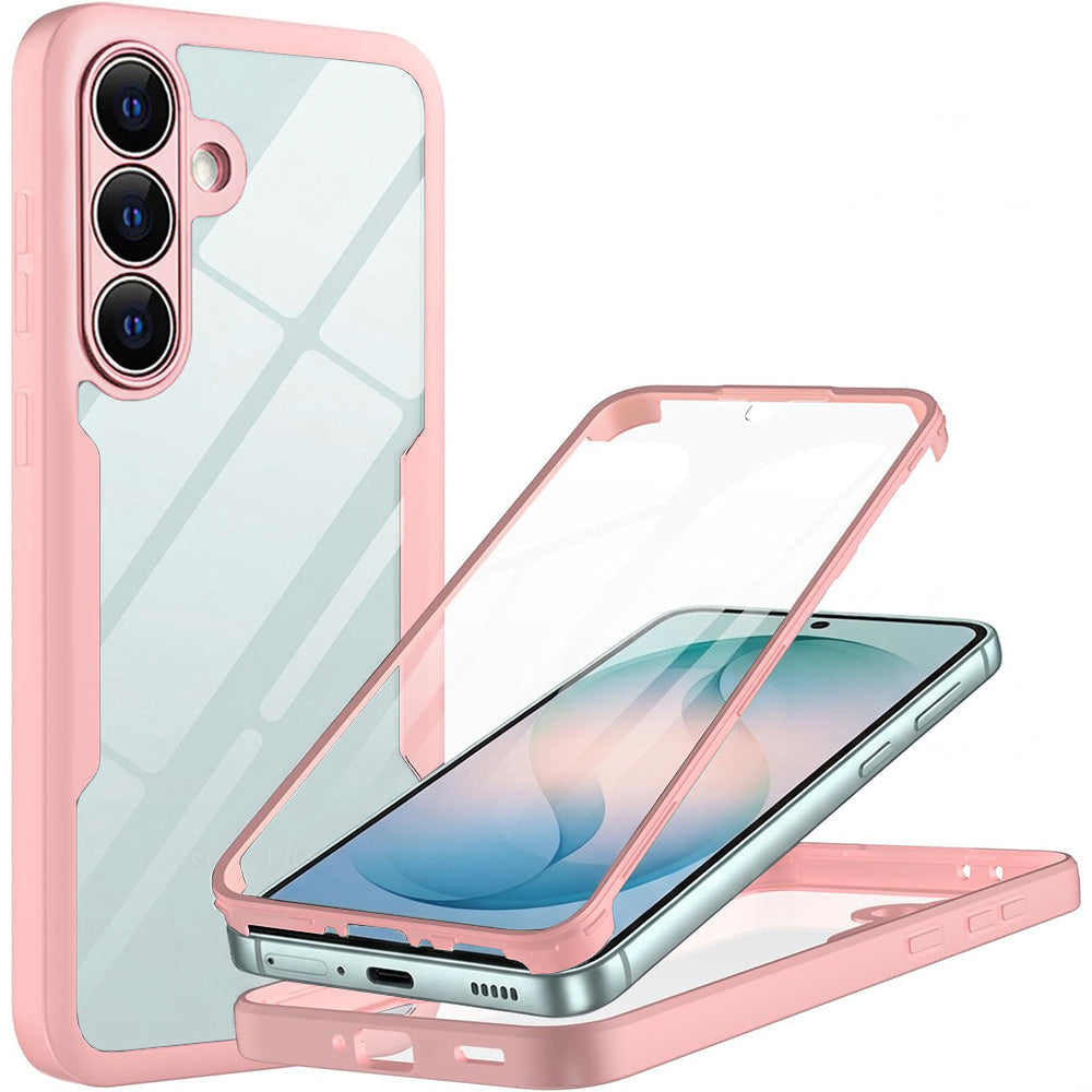 Husă 360 Techsuit ColorVerse cu folie de ecran Galaxy S26 Plus – Roz – imagine 3