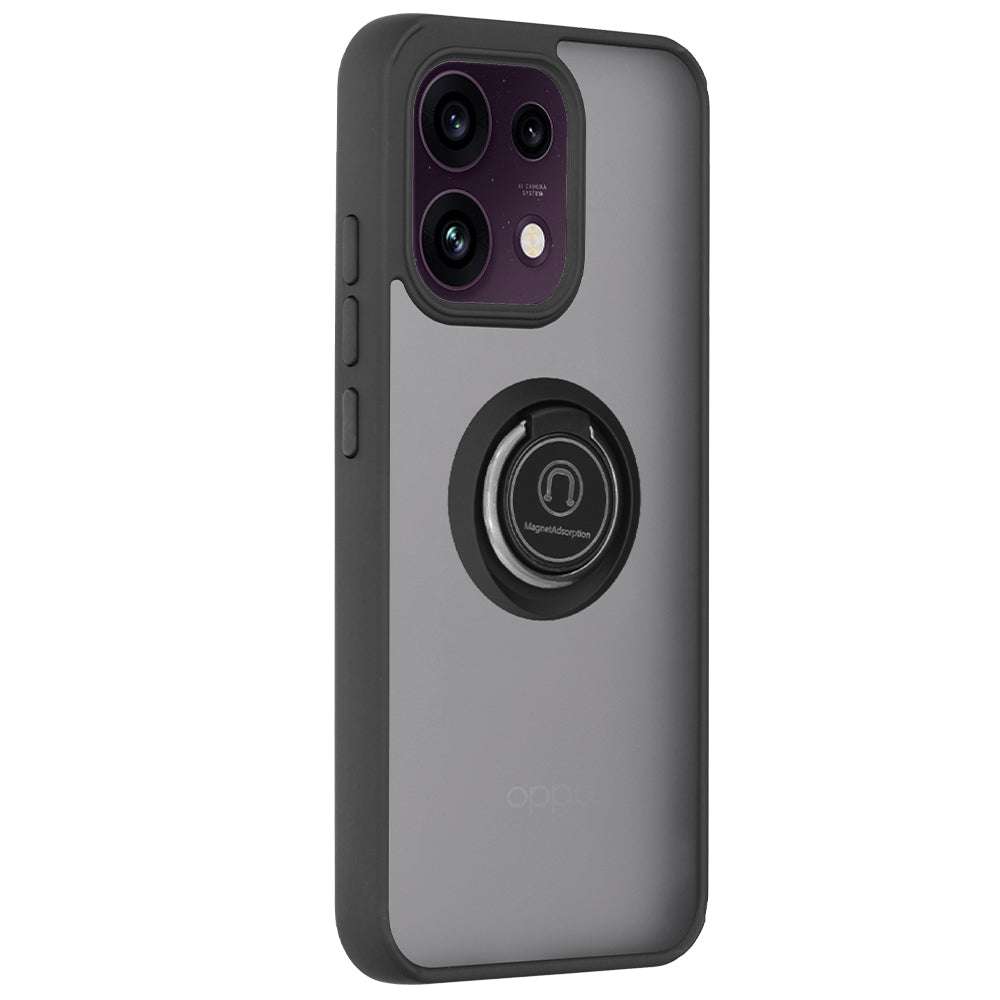 Husă Oppo Reno16 F / Reno16 FS Techsuit Glinth cu inel magnetic, negru – imagine 4