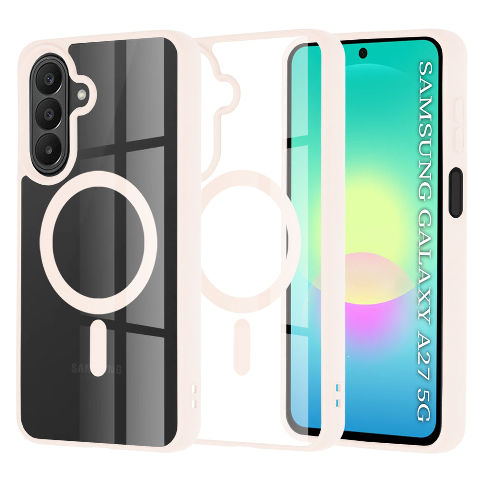 Husă transparentă Techsuit MagSafe Pro Galaxy A27 5G – Roz nude – imagine 14