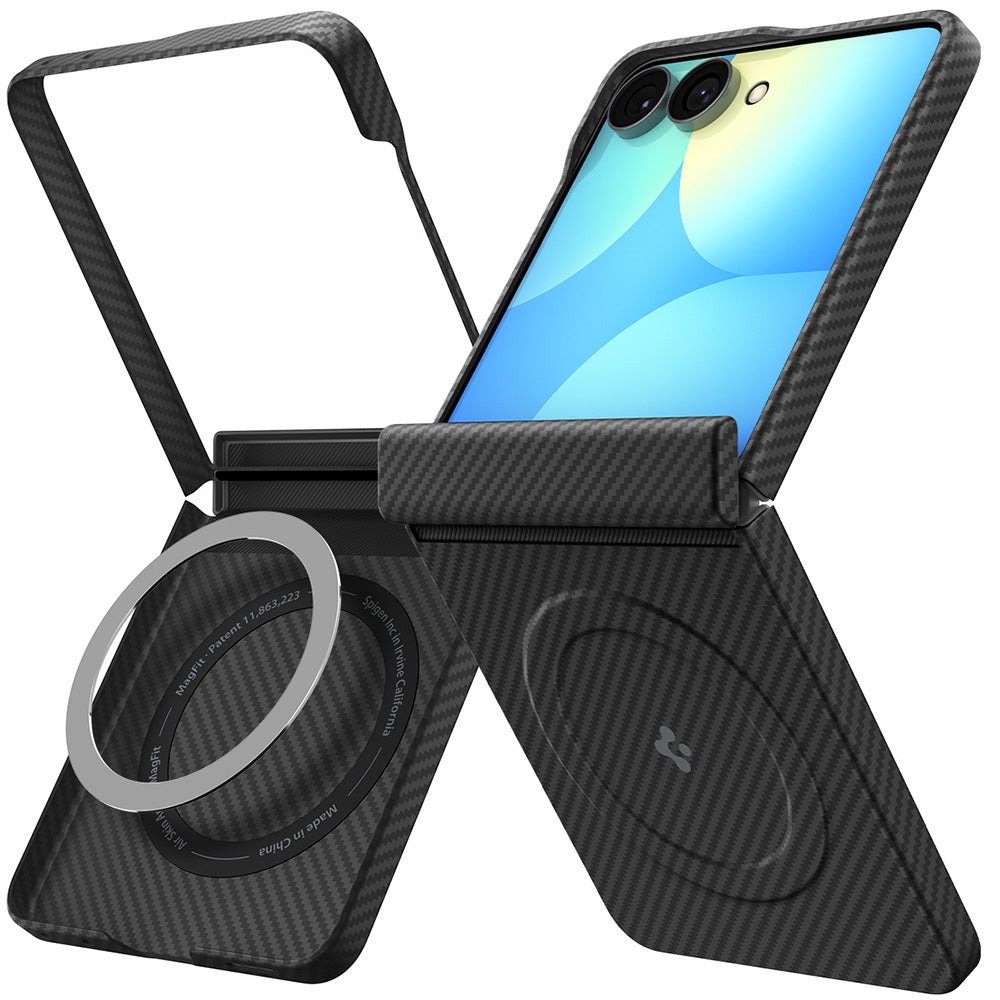 Husă Spigen Air Skin Aramid MagSafe Galaxy Z Flip8 – Negru – imagine 1