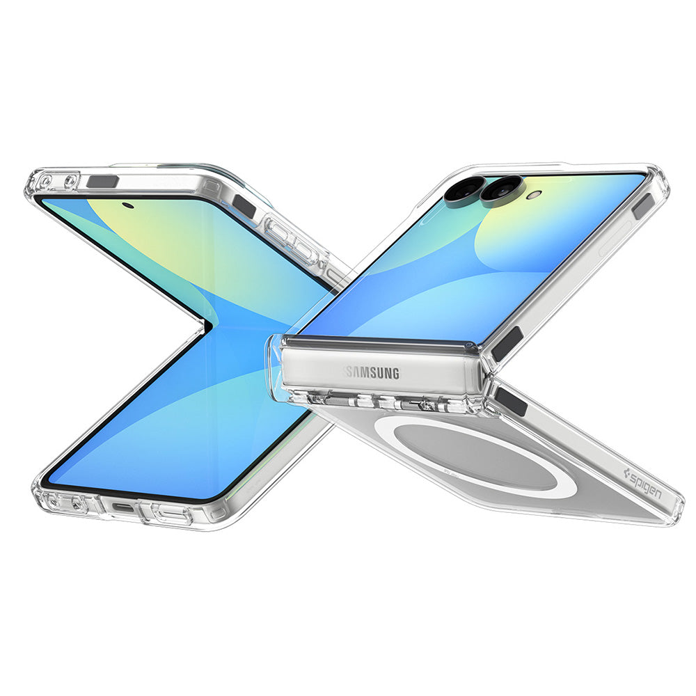 Husă Spigen Ultra Hybrid Pro MagSafe Galaxy Z Flip8 – Transparent / Alb – imagine 3