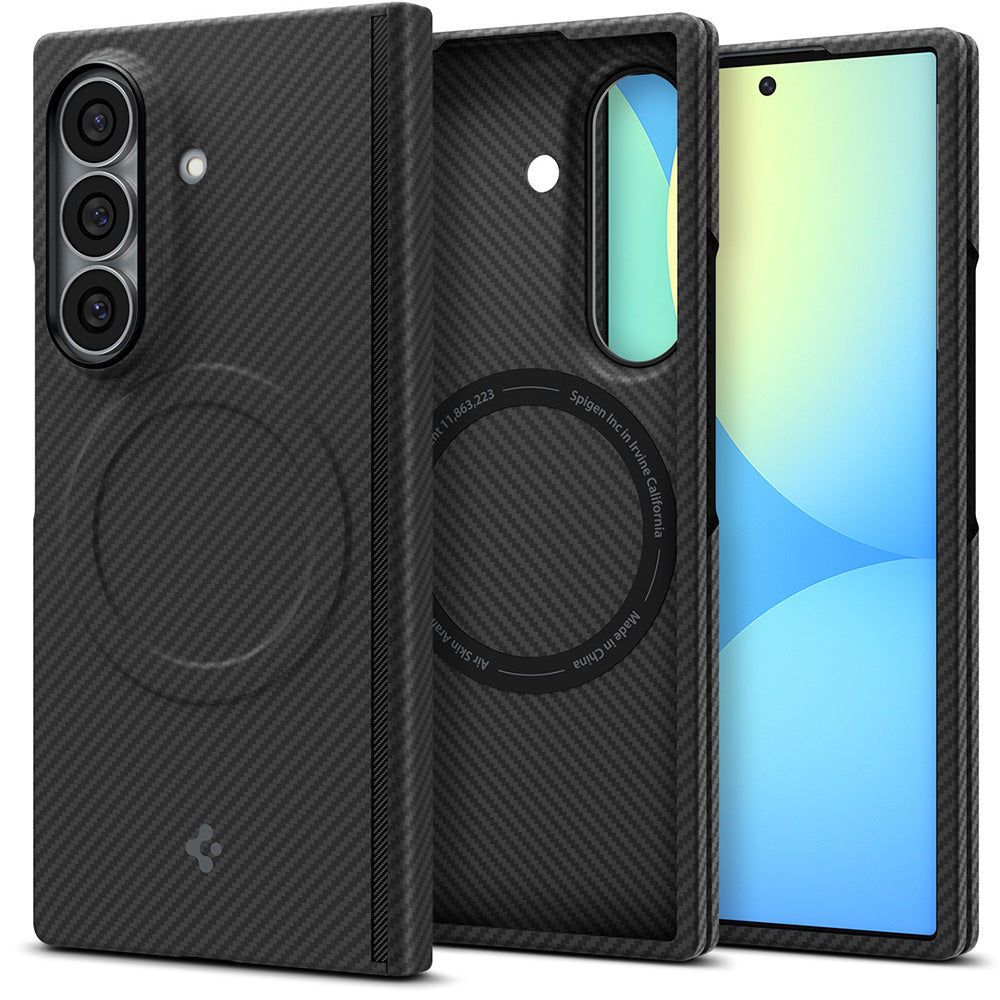 Husă Spigen Air Skin Aramid MagSafe Galaxy Z Fold8 Ultra – Negru – imagine 1