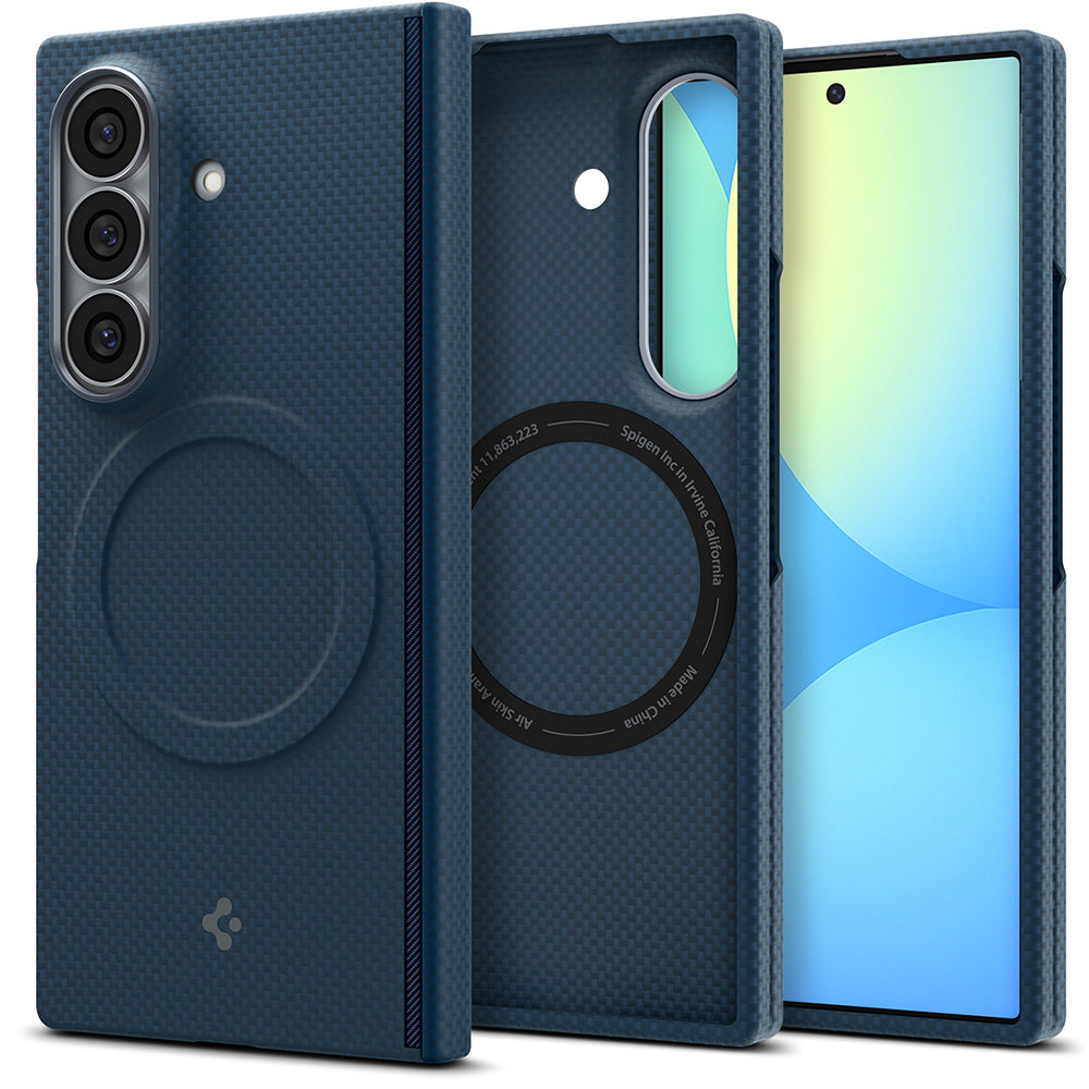 Husă Spigen Air Skin Aramid MagSafe Galaxy Z Fold8 Ultra – Bleumarin – imagine 7