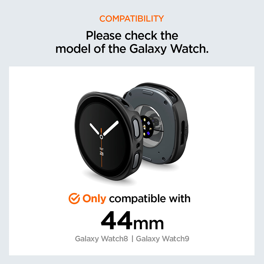 Husă Spigen Thin Fit 360 cu sticlă de protecție integrată Samsung Galaxy Watch9 / Watch8 (44 mm) – imagine 7
