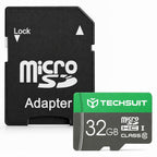 Card microSDHC 32 GB Class 10, adaptor SD, verde – Techsuit – imagine 1