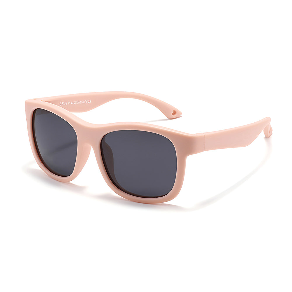 Ochelari soare polarizați copii 3–5 ani, cu bandă – Techsuit 8306 – Roz sablat – imagine 2
