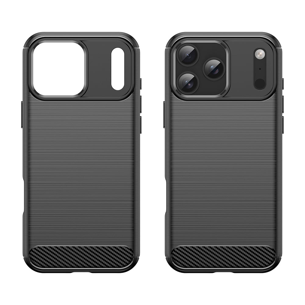 Husă Techsuit Carbon Silicone iPhone 18 Pro / 17 Pro – Negru – imagine 4