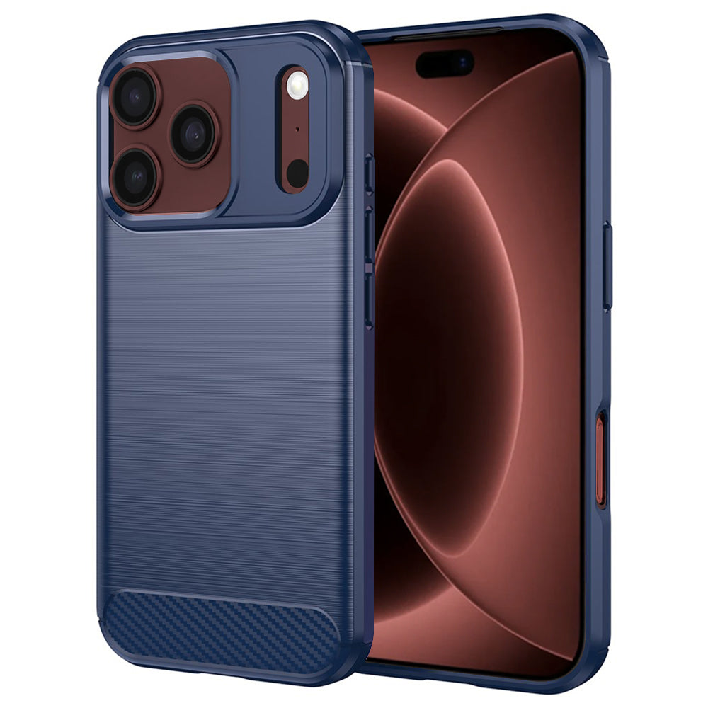 Husă Techsuit Carbon Silicone iPhone 18 Pro Max / 17 Pro Max – Albastru – imagine 1