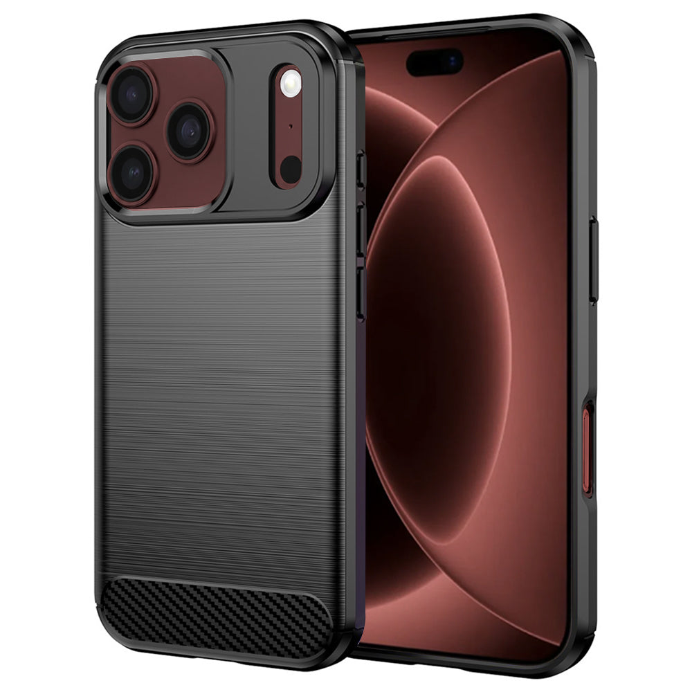 Husă Techsuit Carbon Silicone iPhone 18 Pro Max / 17 Pro Max – Negru – imagine 3