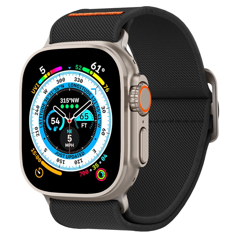 Curea textilă Spigen Lite Fit Ultra Apple Watch 42 / 44 / 45 / 46 / 49 mm – Negru – imagine 14