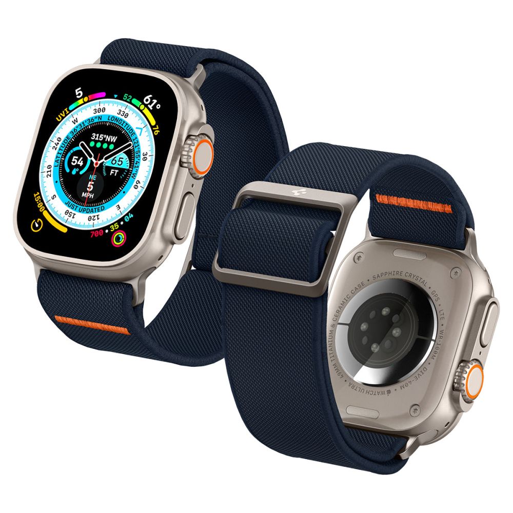 Curea textilă Spigen Lite Fit Ultra Apple Watch 42 / 44 / 45 / 46 / 49 mm – Bleumarin – imagine 9