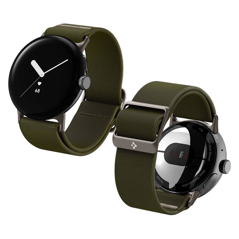 Curea textilă Spigen Lite Fit Google Pixel Watch 5 / 4 / 3 / 2 / 1 (41 mm) – Kaki – imagine 8