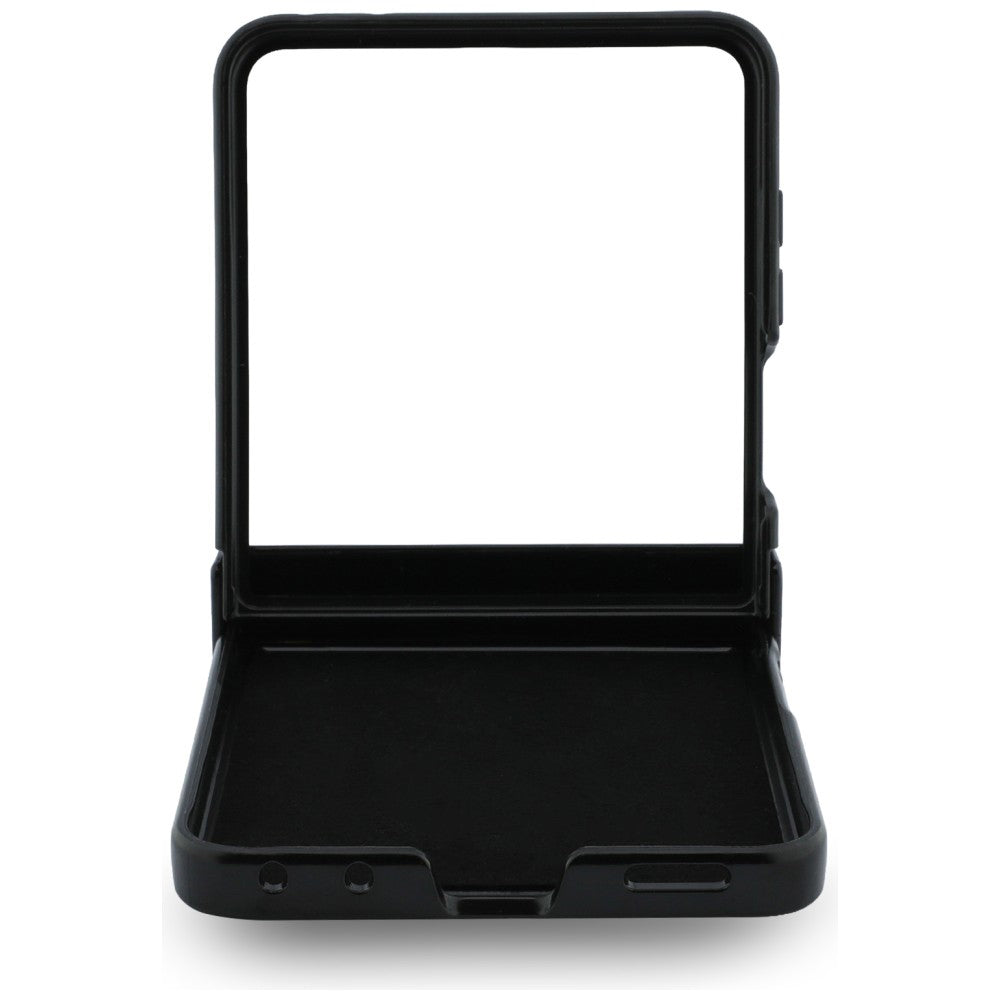 Husă Guess Samsung Galaxy Z Flip8 Ring Stand Grained Classic Logo, bej – imagine 5