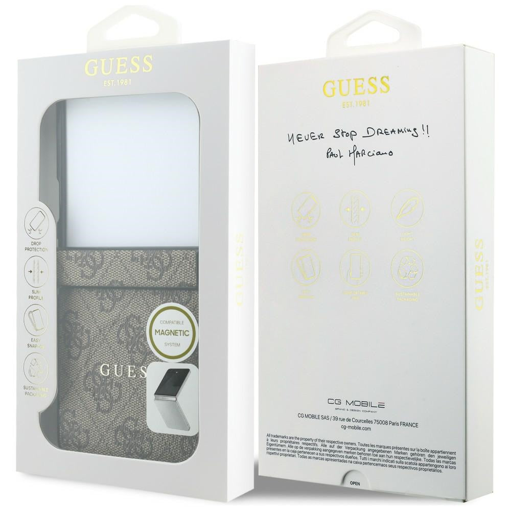 Husă Guess Samsung Galaxy Z Flip8 4G Leather Classic MagSafe, maro – imagine 8