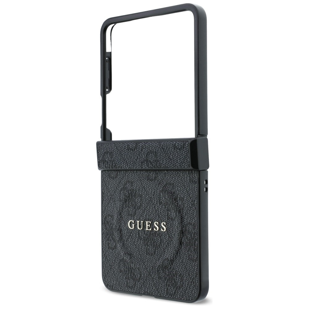 Husă Guess Samsung Galaxy Z Flip8 4G Leather Classic MagSafe, negru – imagine 2