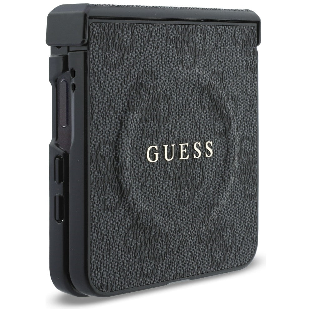 Husă Guess Samsung Galaxy Z Flip8 4G Leather Classic MagSafe, negru – imagine 1