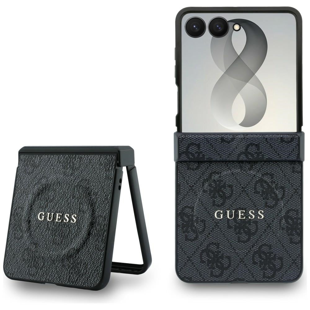 Husă Guess Samsung Galaxy Z Flip8 4G Leather Classic MagSafe, negru – imagine 6
