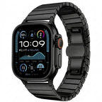 Curea Apple Watch 42 / 44 / 45  Techsuit W012, oțel inoxidabil, negru – imagine 1