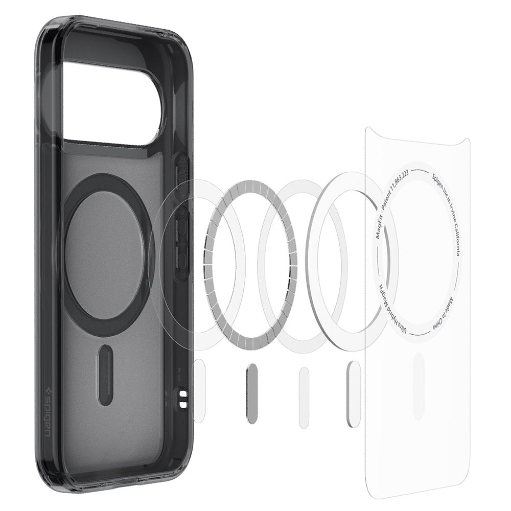 Husă Spigen Ultra Hybrid MagFit Pixel 11 – Negru mat translucid (Frost Black) – imagine 14