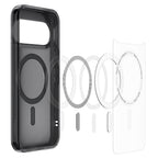 Husă Spigen Ultra Hybrid MagFit Pixel 11 – Negru mat translucid (Frost Black) – imagine 14