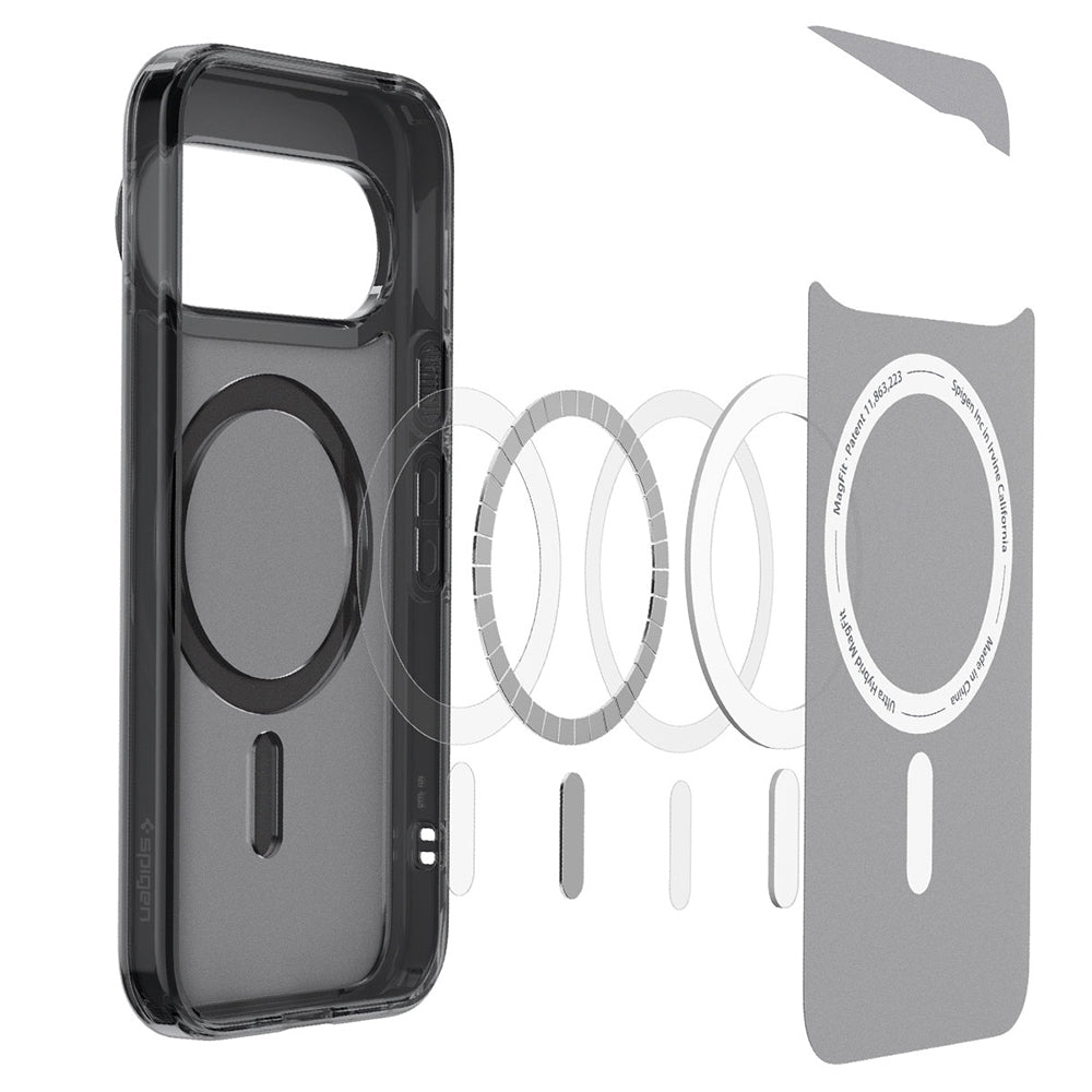 Husă Spigen Ultra Hybrid MagFit Pixel 11 Pro – Negru mat translucid (Frost Black) – imagine 14
