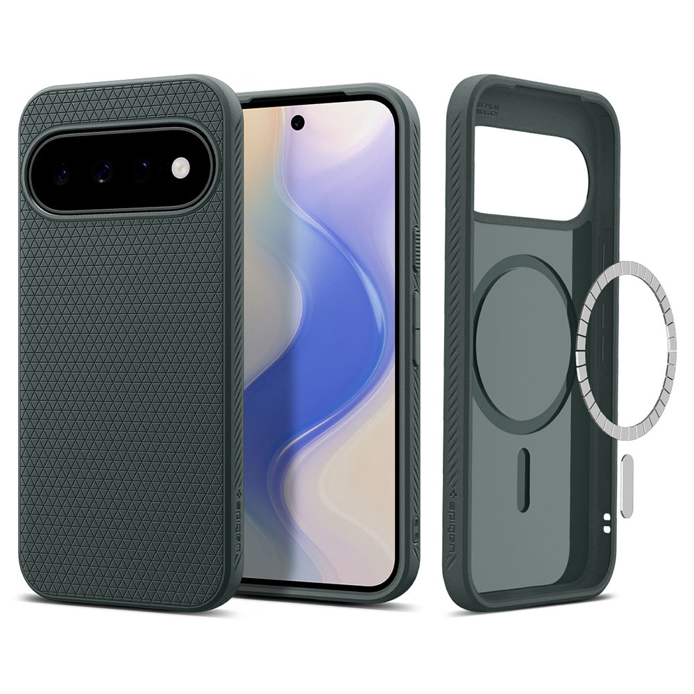 Husă Spigen Liquid Air MagFit Pixel 11 – Verde închis (Abyss Green) – imagine 8