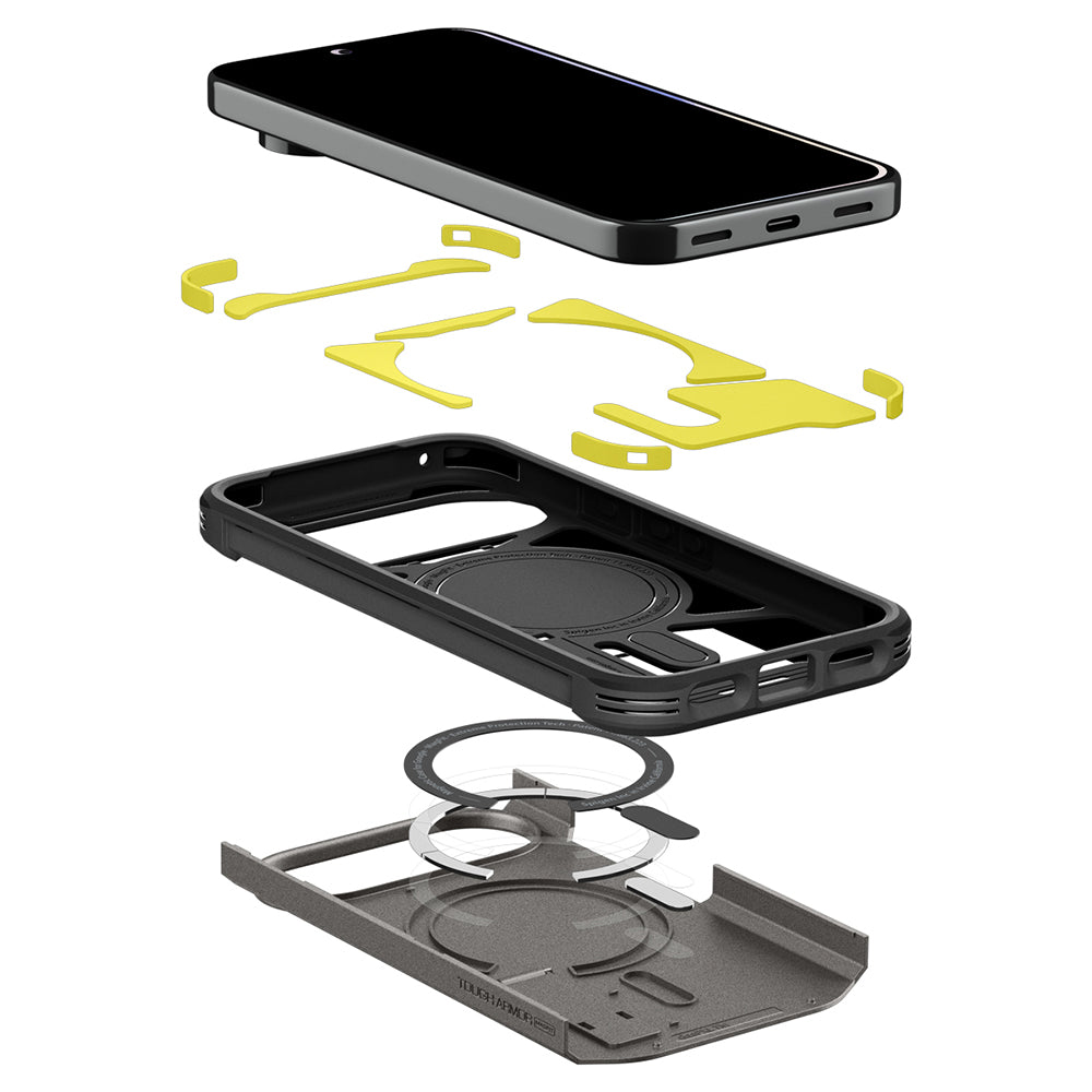 Husă Spigen Tough Armor MagFit Pixel 11 Pro XL – Gri închis (Gunmetal) – imagine 14