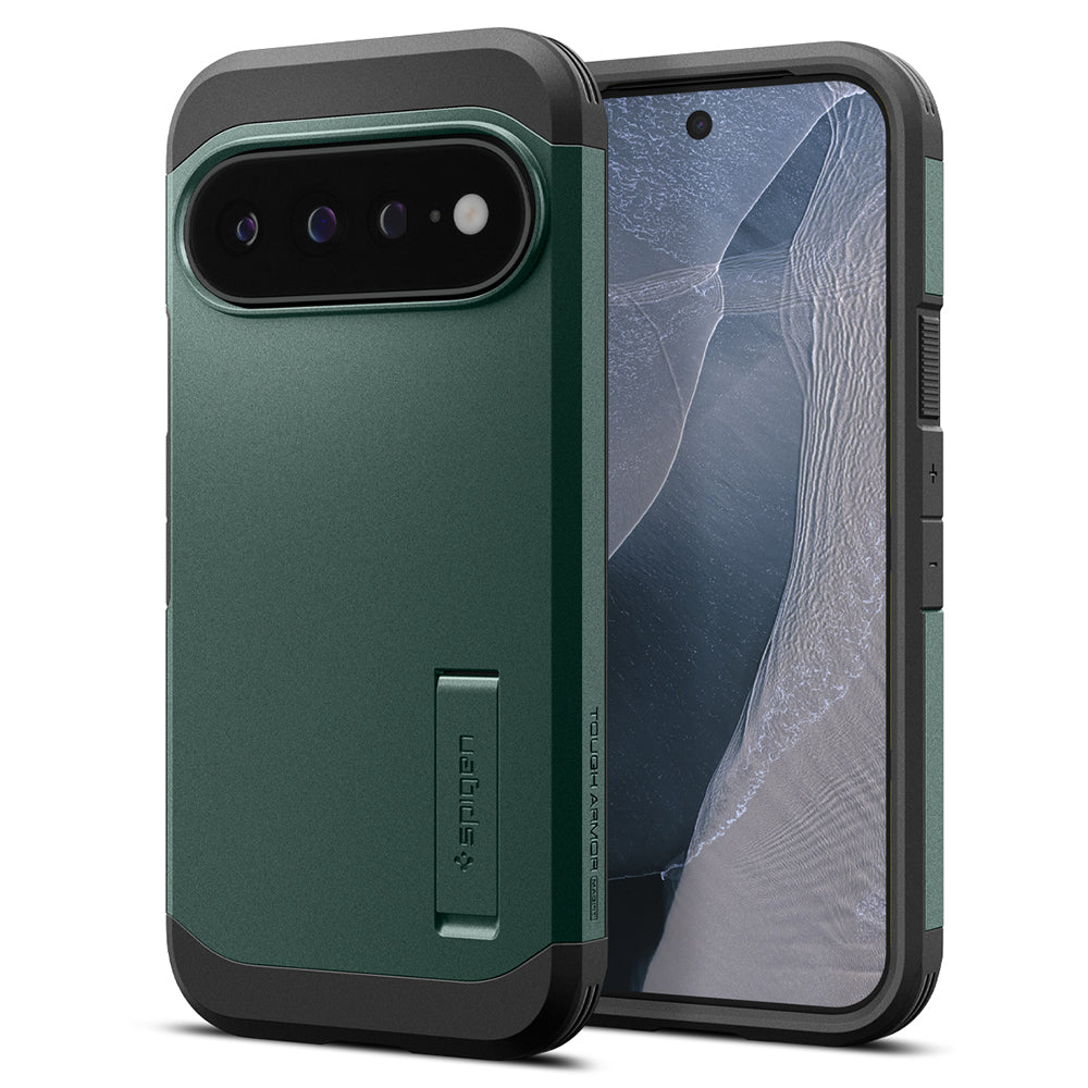 Husă Spigen Tough Armor MagFit Pixel 11 Pro XL – Verde închis (Abyss Green) – imagine 16