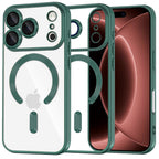 Husă transparentă Techsuit Luxury Crystal MagSafe iPhone 18 Pro Max – Verde închis – imagine 11