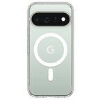 Husă Spigen Ultra Hybrid MagFit Pixel 11 Pro XL – Transparent, inel alb – imagine 3
