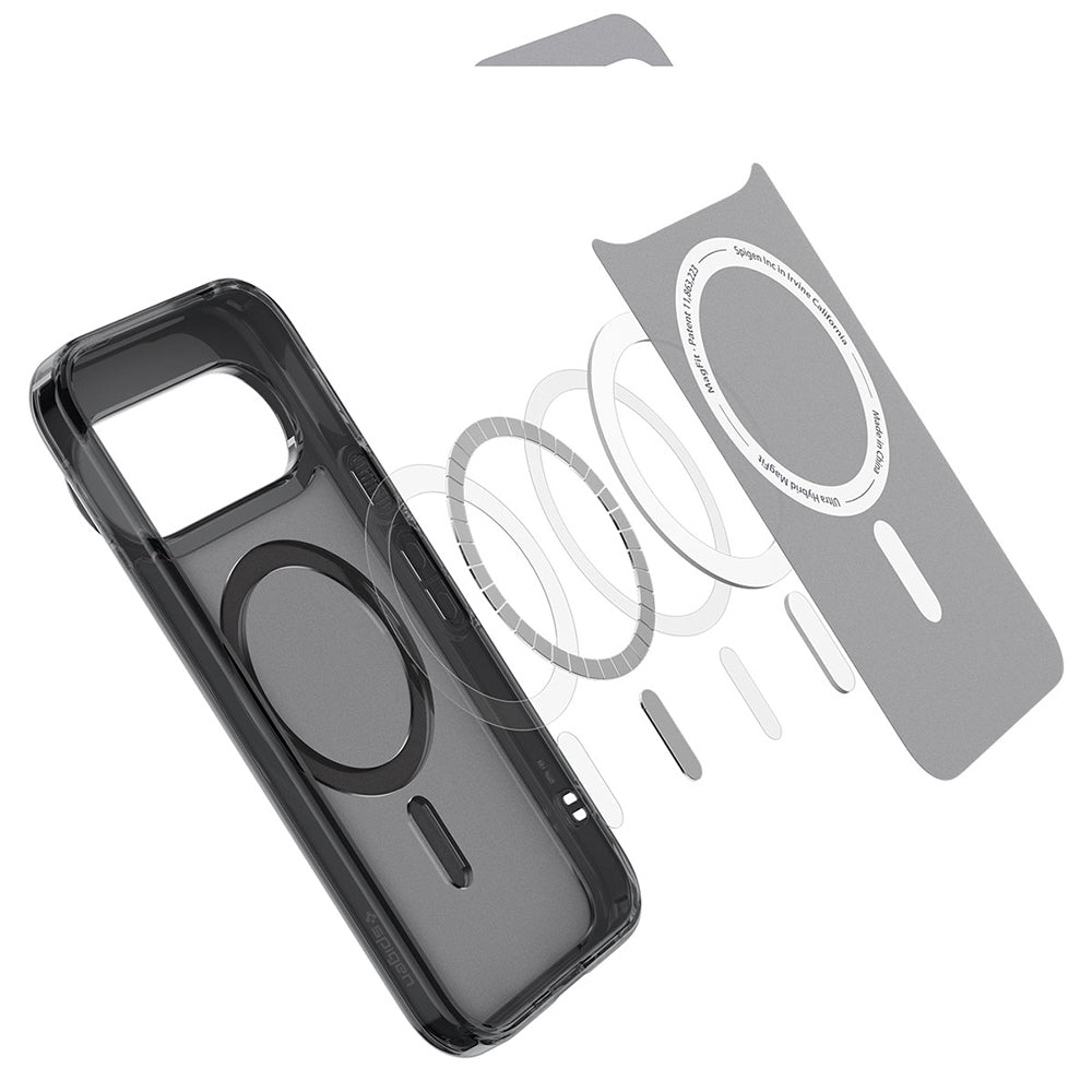 Husă Spigen Ultra Hybrid MagFit Pixel 11 Pro XL – Negru mat translucid (Frost Black) – imagine 14