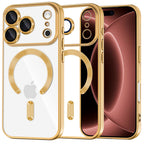 Husă transparentă Techsuit Luxury Crystal MagSafe iPhone 18 Pro Max – Auriu – imagine 1