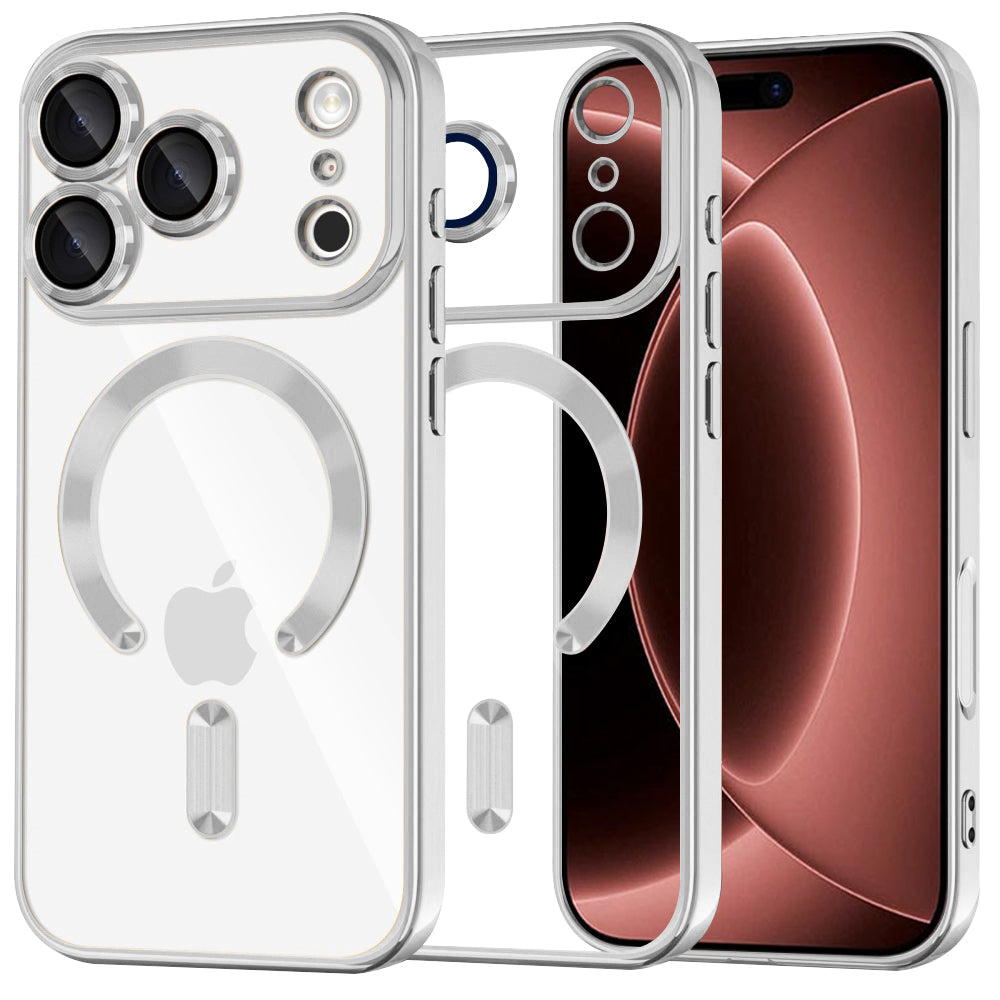 Husă transparentă Techsuit Luxury Crystal MagSafe iPhone 18 Pro Max – Argintiu – imagine 9
