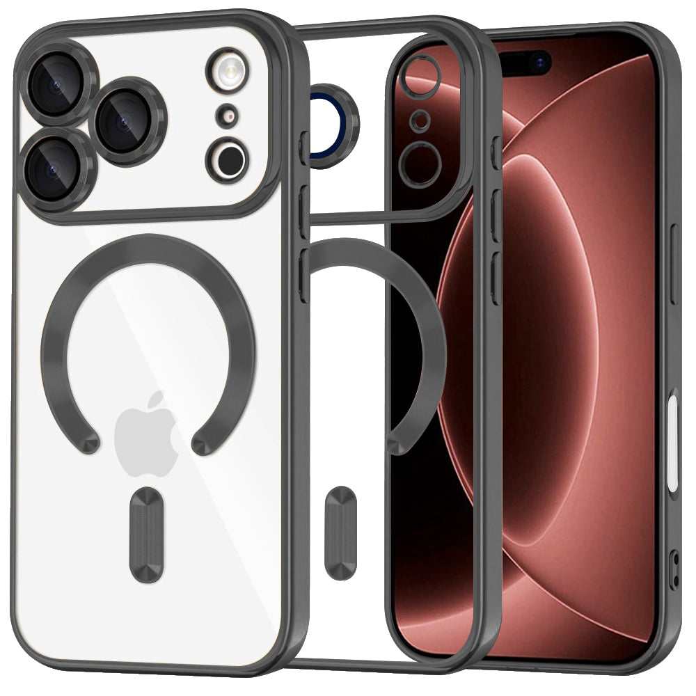 Husă transparentă Techsuit Luxury Crystal MagSafe iPhone 18 Pro Max – Negru – imagine 4