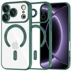 Husă transparentă Techsuit Luxury Crystal MagSafe iPhone 18 Pro – Verde închis – imagine 9