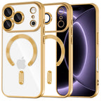 Husă transparentă Techsuit Luxury Crystal MagSafe iPhone 18 Pro – Auriu – imagine 2