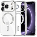 Husă transparentă Techsuit Luxury Crystal MagSafe iPhone 18 Pro – Argintiu – imagine 1