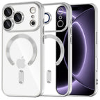 Husă transparentă Techsuit Luxury Crystal MagSafe iPhone 18 Pro – Argintiu – imagine 1
