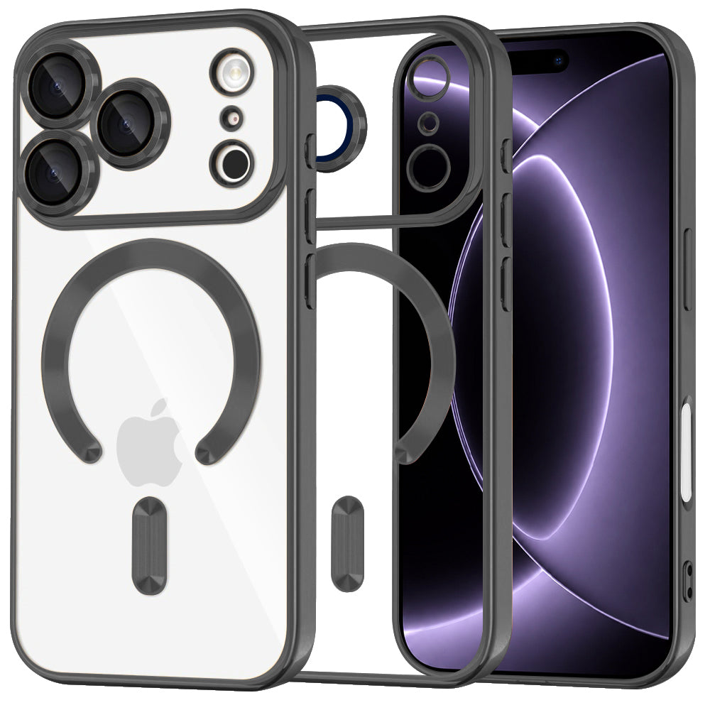 Husă transparentă Techsuit Luxury Crystal MagSafe iPhone 18 Pro – Negru – imagine 3